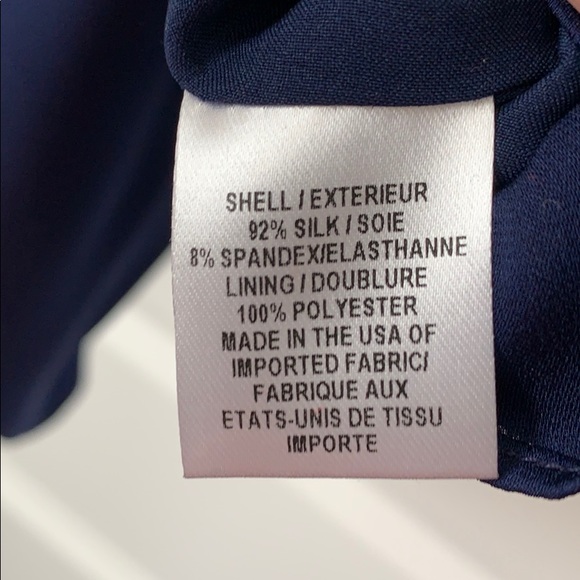 Milly size 6 navy silk blouse - Picture 7 of 7